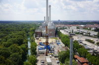 Geothermiebohrungen in München am HKW Süd im Stadtteil Sendling Geothermiebohrungen in München am HKW Süd im Stadtteil Sendling